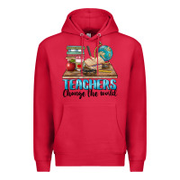 Cardinal teachers change the world Premium Hoodie - BarkalooDesign