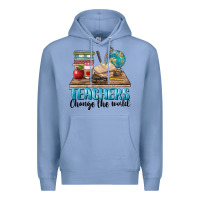 Colony Blue teachers change the world Premium Hoodie - BarkalooDesign