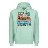 Seafoam teachers change the world Premium Hoodie - BarkalooDesign