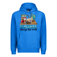 True Royal teachers change the world Premium Hoodie - BarkalooDesign