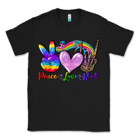 Black Peace love rock Classic Tee - FaDigitalArtStudio