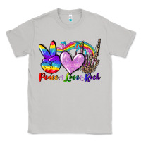 Moon Dust Peace love rock Classic Tee - FaDigitalArtStudio
