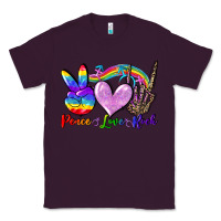Plum Peace love rock Classic Tee - FaDigitalArtStudio