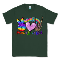 Sports Green Peace love rock Classic Tee - FaDigitalArtStudio