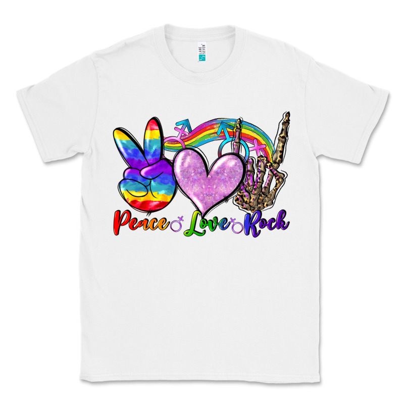 Peace Love Rock Classic Tee by FaDigitalArtStudio | Teevron