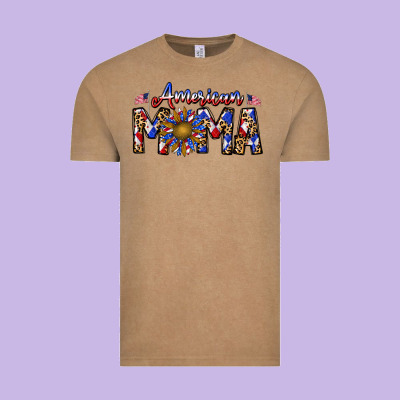 American Mama Vintage Tee Designed By Cowhidedigitalart