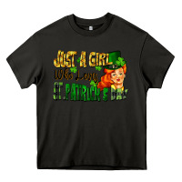 Asphalt Just a girl who loves St. Patrick's Day Heavy Core Tee - FaDigitalArtStudio