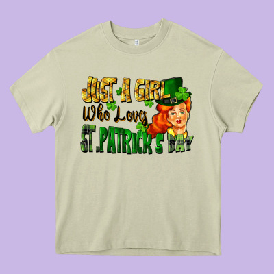 Just A Girl Who Loves St. Patrick's Day Heavy Core Tee Designed By Fadigitalartstudio
