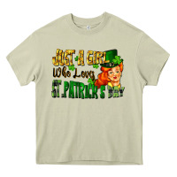 Mossy Just a girl who loves St. Patrick's Day Heavy Core Tee - FaDigitalArtStudio