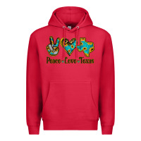 Cardinal Peace Love Texas Premium Hoodie - Jasminsmagicworld