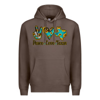 Coffee Peace Love Texas Premium Hoodie - Jasminsmagicworld