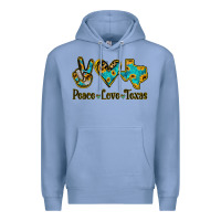 Colony Blue Peace Love Texas Premium Hoodie - Jasminsmagicworld