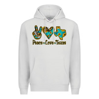Dove Grey Peace Love Texas Premium Hoodie - Jasminsmagicworld