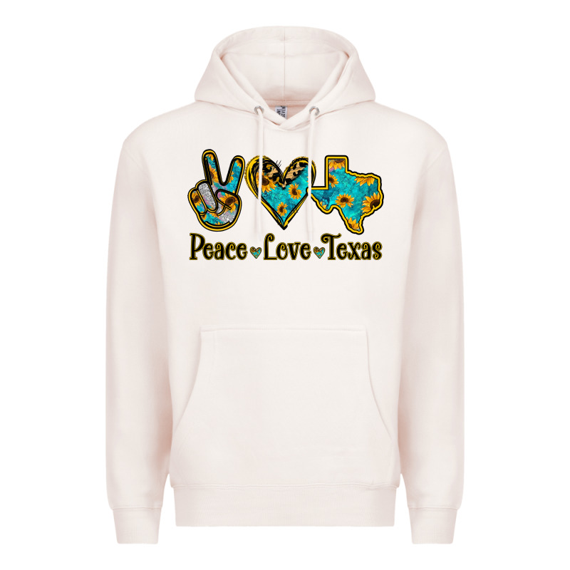 Peace Love Texas Premium Hoodie by Jasminsmagicworld | Teevron
