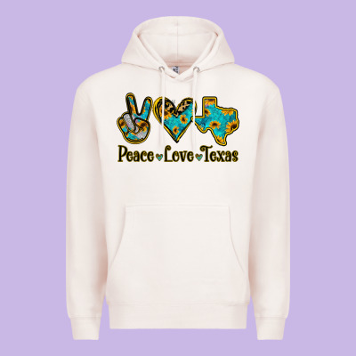 Peace Love Texas Premium Hoodie Designed By Jasminsmagicworld