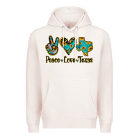 Pale Pink Peace Love Texas Premium Hoodie - Jasminsmagicworld