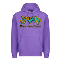 Purple Peace Love Texas Premium Hoodie - Jasminsmagicworld
