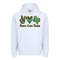 White Peace Love Texas Premium Hoodie - Jasminsmagicworld