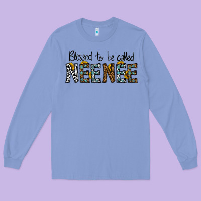 Blessed To Be Called Neenee Long Sleeve Tee Designed By Cowhidedigitalart