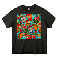 Asphalt hispanic heritage month coffee cups and taco with glitter and leopard  Heavy Core Tee - BundleAndBundleShop