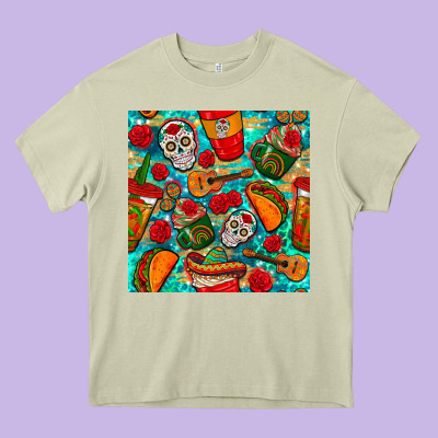 Hispanic Heritage Month Coffee Cups And Taco With Glitter And Leopard  Heavy Core Tee Designed By Bundleandbundleshop
