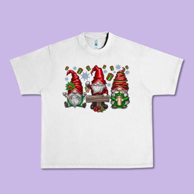 Christmas Gnomes Celebration Urban Heavy Tee Designed By Cowhidedigitalart