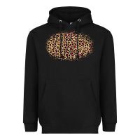 Black Leopard Pattern Heavyweight Hoodie - RanaPortraitStore