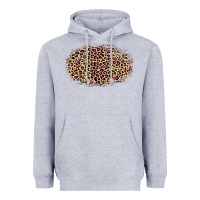 Heather Grey Leopard Pattern Heavyweight Hoodie - RanaPortraitStore