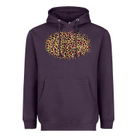 Plum Leopard Pattern Heavyweight Hoodie - RanaPortraitStore