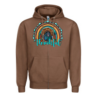 Chestnut western thanksgiving rainbow with turkey Zipper Hoodie - RanaPortraitStore