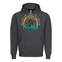 Smoke western thanksgiving rainbow with turkey Zipper Hoodie - RanaPortraitStore