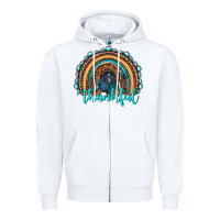 White western thanksgiving rainbow with turkey Zipper Hoodie - RanaPortraitStore