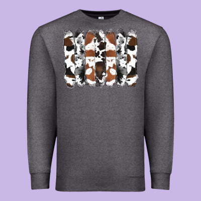 Cowhide Brushstrokes Premium Sweatshirt Designed By Ranaportraitstore