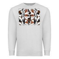 Dove Grey cowhide brushstrokes Premium Sweatshirt - RanaPortraitStore