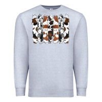 Heather Grey cowhide brushstrokes Premium Sweatshirt - RanaPortraitStore