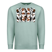 Seafoam cowhide brushstrokes Premium Sweatshirt - RanaPortraitStore