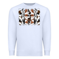 White cowhide brushstrokes Premium Sweatshirt - RanaPortraitStore