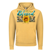 Vintage Mustard blessed mom with sunflower Vintage Hoodie - Artiststas