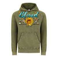 Vintage Olive blessed mom with sunflower Vintage Hoodie - Artiststas