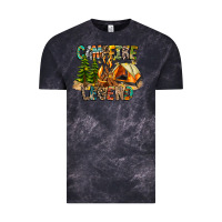 Cloud Black Campfire Legend Vintage Tee - CowhideDigitalArt