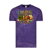 Cloud Purple Campfire Legend Vintage Tee - CowhideDigitalArt