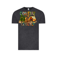 Vintage Black Campfire Legend Vintage Tee - CowhideDigitalArt