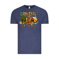 Vintage Denim Campfire Legend Vintage Tee - CowhideDigitalArt