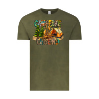 Vintage Olive Campfire Legend Vintage Tee - CowhideDigitalArt