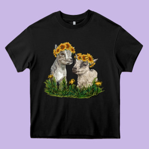 Baby Goats Heavy Core Tee Designed By Ranaportraitstore