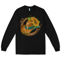 Black western hat with sunflowers and rope Long Sleeve Tee - Artiststas