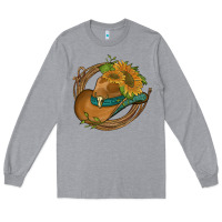 Heather Grey western hat with sunflowers and rope Long Sleeve Tee - Artiststas