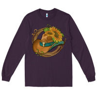 Plum western hat with sunflowers and rope Long Sleeve Tee - Artiststas