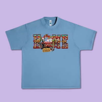 Home Christmas Farm Animals Urban Heavy Tee Designed By Cowhidedigitalart
