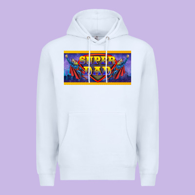 Super Dad Premium Hoodie Designed By Barkaloodesign